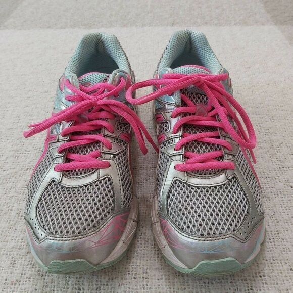ASICS GT-1000 3 Road-Running Shoes - Women's Size 8 Aqua, Silver And Hot… - Picture 6 of 8
